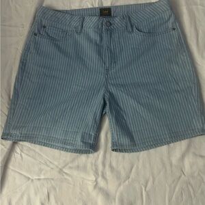 Lee Women's Blue Striped Bermudas